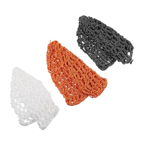 HONMEET 3 Stück Handgehäkelte Haarnetz Haarschutz für Damen Atmungsaktive Haarnetz Haarkappen Beim Schlafen Praktische Netzhaube für Lange Zöpfe und Lockiges Haar Bunte Mischung von HONMEET