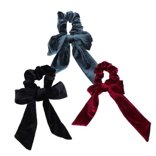 HONMEET 3stücke Teiliges Schleifen-haarbänder Schwarz Und Weinrot Modische Haargummis Für Frauen Und Mädchen Vielseitige Haaraccessoires Für Alltag Und Besondere Anlässe von HONMEET