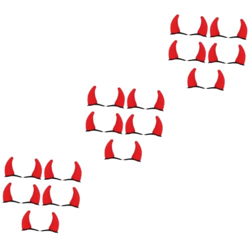 HONMEET Teufel Horn 30 Stk Haarnadel Aus Dämonenhorn Teufelshorn Haarspangen Stirnband Aus Teufelshorn Teufel Stirnband Teufelskostümzubehör Gotische Teufelshörner Teufel Kostüm Polyester Rot von HONMEET