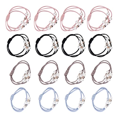 HONMEET 30stücke Elastische Haarbänder Haarringe Japanischer Stil Pferdeschwanzhalter Für Damen Mädchen Haar-accessoires Mit Perlen Gemischte Farbe Für Alltag von HONMEET