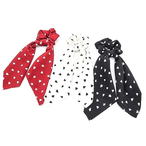 HONMEET 3er Satz Haarbänder Mit Schleife Elastische Haargummis Haarseile Für Damen Pferdeschwanzhalter Haarschmuck Banddesign von HONMEET