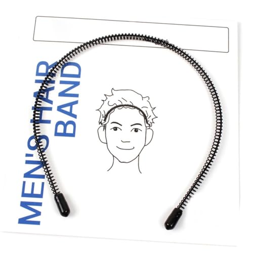 HONMEET 3stücke Haarreif Schwarz Spiralform Sport Haarnadel Unisex Haarband Wellenförmig Rutschfeste Kopfbedeckung Für Männer Und Frauen Unsichtbares Stirnband Haarschmuck -stirnband von HONMEET
