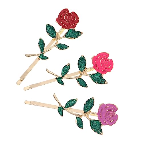 HONMEET 3stücke Teiliges Rosen-haarspangen Für Mädchen Elegante Haarnadeln Aus Legierung Mit Floralen Designs Für Alltag Und Besondere Anlässe Leicht Und Langlebig von HONMEET