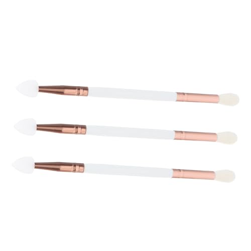 HONMEET 3stücke Teiliges Herzförmiger Silikon-dual-ende Augenmake-up Pinsel Für Lidschatten Eyeliner Und Augenbrauen Leicht Und Tragbar Für Reisen Und Tägliche Nutzung von HONMEET