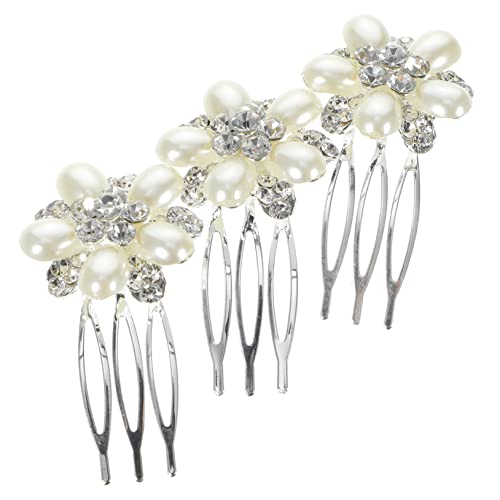 HONMEET 3stücke Braut Haarkämme Perlen Hochzeit Haarschmuck Tanzparty Verlobung Party Feier Accessoires Schmuck Frauen von HONMEET