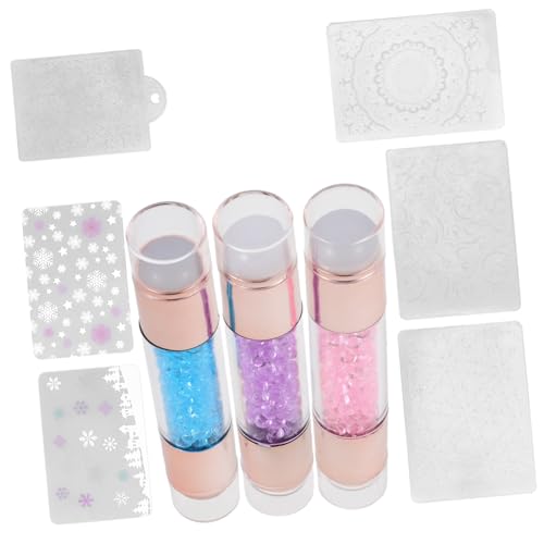 HONMEET 3stücke Teiliges Silikon Nagelstempel Kreative Nageldesigns Doppelseitiger Stempel Für Maniküre Bunte Nail Art Werkzeuge Für Zuhause Freunden von HONMEET