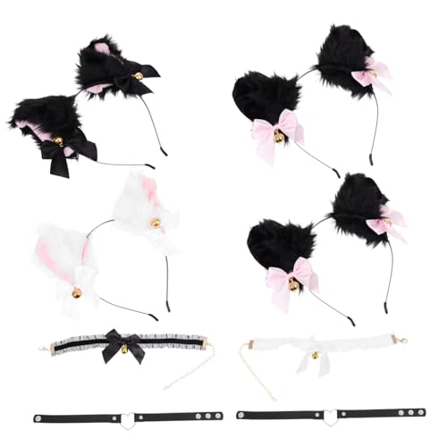 HONMEET 4sätze Teiliges Katzenohren Haarreif Mit Cosplay Zubehör Für Partys Und Halloween Weiche Materialbeschaffenheit Geeignet Für Und Mädchen Einzigartige Dekoration Für Jeden von HONMEET