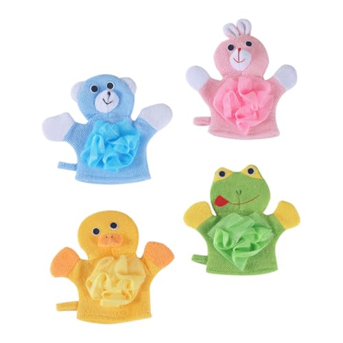 HONMEET 4-teiliger Cartoon-badehandschuh Für Kinder Kreatives Duschtuch Körperreiniger Für Zuhause von HONMEET