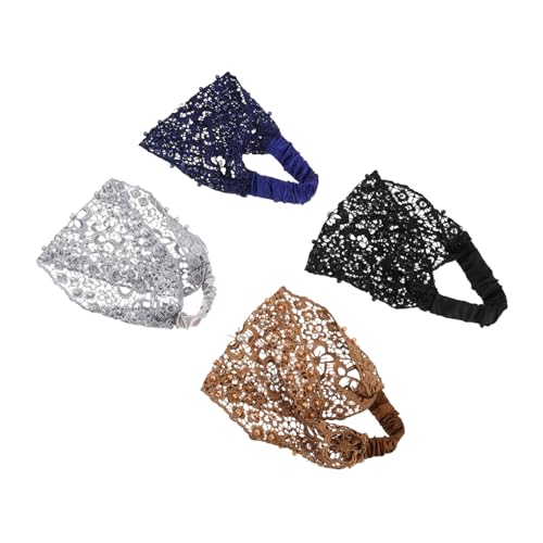 HONMEET 4 Stück Elastische -stirnbänder: Rutschfeste, Breite -haarbänder – Bequeme Haarbänder Mit Kunstperlen Für Und Anlässe von HONMEET