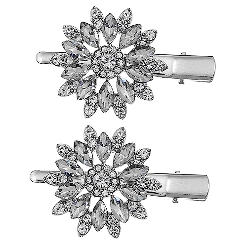 HONMEET 4stücke Haarspange Mit Kristall Blume Clip Strass-haarspange Für Frauen Haarschmuck Aus Legierung Und Strass Passend Für Hochzeiten Und Bankette von HONMEET