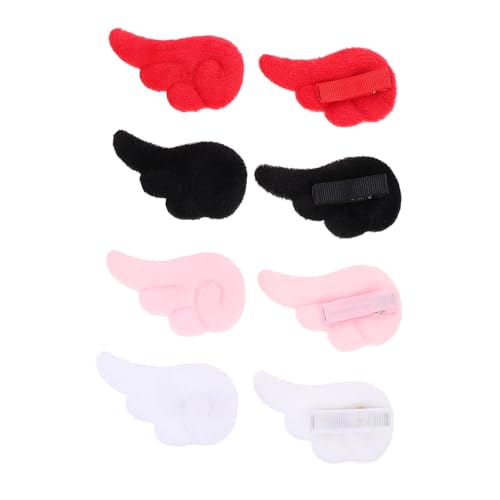 HONMEET 4paare Flügel Haarnadel Für Mädchen Junge Mädchen Plüsch Haarspange Haar Accessoire Mit Engelmotiv Für Alltag Und Kostüme von HONMEET