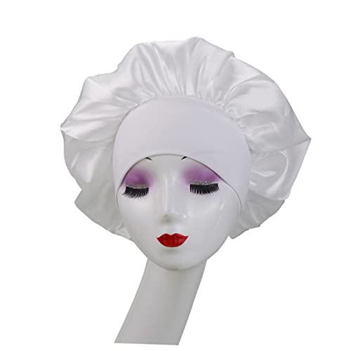 HONMEET Satinhaube Zum Schlafen Für Damen Elastisch Und Bequem Hält Haare Im Schlaf An Ort Und Stelle Für Schminken Und Waschen von HONMEET