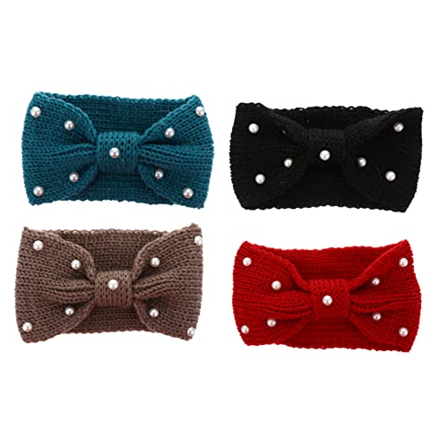 HONMEET Gestricktes Stirnband Für Damen Schleifenknoten-haarband Modisches Strick-haarband Für Damen Wickeltuch Für Outdoor-aktivitäten von HONMEET