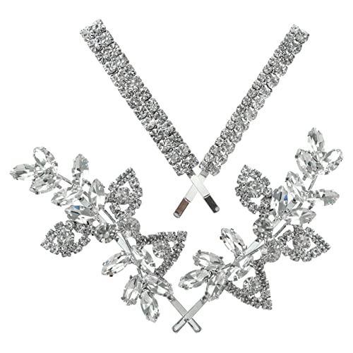 HONMEET 4stücke Strass Haarspangen Für Bräute Elegante Hochzeits-haarklammern Aus Rhinestone Für Besondere Anlässe Und Festliche Frisuren Stabile Und Langlebige von HONMEET