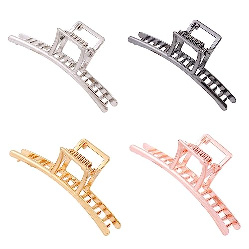 HONMEET 4stücke Haarklammern Aus Legierung Modischer Pferdeschwanzclip Fangclip Pferdeschwanzclips Einfache Kieferklammern Für Mädchen Und Frauen von HONMEET
