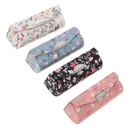 HONMEET 4stücke Lippenstiftetui Kosmetik Organizer Make up Tasche Blau/pink Tragbare Kosmetiktasche Für Damen Reise Make up Aufbewahrung von HONMEET