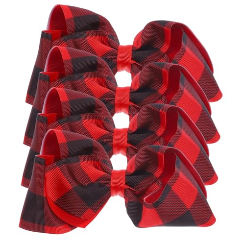 HONMEET 4stücke Weihnachts-haarspangen Mit Schleifen Stilvolle Haaraccessoires Für Frauen Geeignet Für Feiern Hochzeiten Und Täglichen Gebrauch von HONMEET