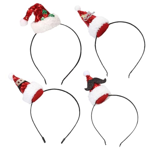 HONMEET 4-teiliges Weihnachts-stirnband-set Kreative Haarbänder Attraktive Party-requisiten Geeignet Für Erwachsene Und Kinder Für Weihnachtsfeiern Und Kostümpartys von HONMEET