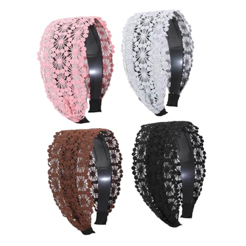 HONMEET 4stücke Stirnbänder Für Mädchen Und Frauen Mit Stickerei Haarbänder Aus Spitze Für Kopfschmuck Und Haar Dekorationen von HONMEET
