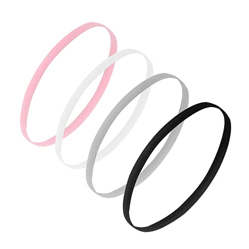 HONMEET 4stücke Teiliges Rutschfester Silikon-yoga-stirnbänder Für Damen Elastische Schweißableitende Haarbänder Für Sport Fitness Laufen Und Yoga von HONMEET