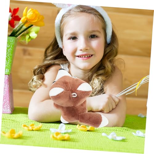 HONMEET 4 Stück Teiliges Plüsch Tier Slap Armband Weiche Kuscheltier Handgelenkbänder mit Dinosaurier Fisch Eichhörnchen und Husky Langlebig und Sicher für Kindergeburtstag und von HONMEET