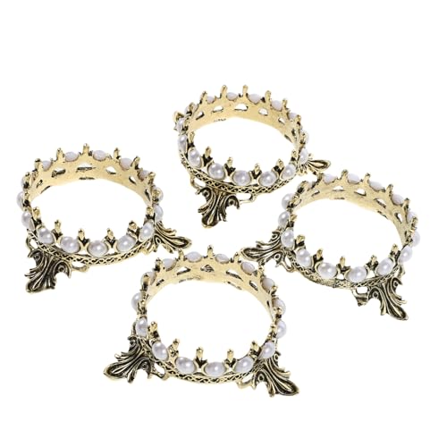 HONMEET 4 Stück Vintage Nail Art Stifthalter mit Perlenrand Maniküre Organizer Stabiler Nagelpinselhalter für Nagel Make-up-pinsel Eleganter Kosmetik Ständer für Nagelstudio und Zuhause von HONMEET