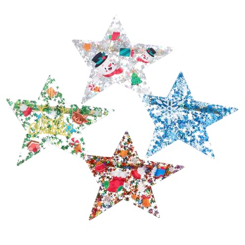 HONMEET 4stücke Weihnachts-haarclips Für Damen Unregelmäßige Stern-haarspangen Festliche Haaraccessoires Für Besondere Anlässe von HONMEET