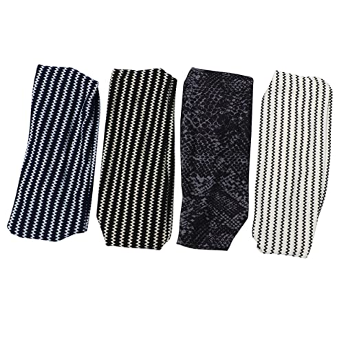 HONMEET 4stücke Elastisches Sport Stirnband Für Frauen Atmungsaktives Haarband Wiederverwendbares Kopf Wrap Für Yoga Fitness Und Laufen von HONMEET