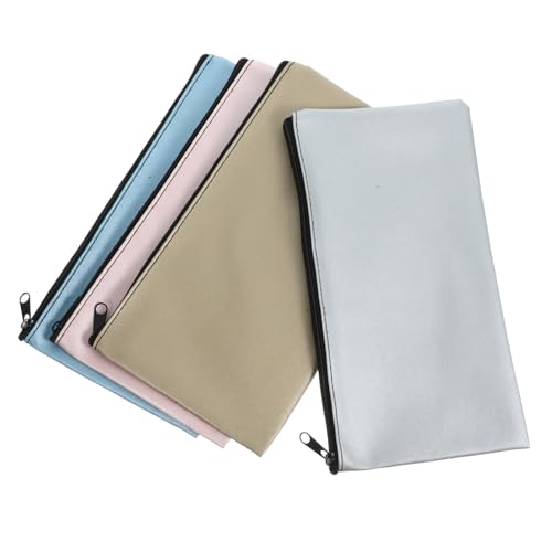 HONMEET 4stücke Zwei Geldbeutel Mit Reißverschluss Quittungsbeutel Dokumententaschen Mehrzweck-Geldbeutel Für Bargeld Schecks Und Belege von HONMEET