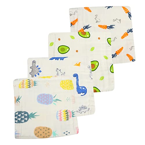 HONMEET 4stücke Kleines Handtuch Für Waschhandtuch Aus Baumwolle Kindertaschentuch Zum Sabbern Taschentuch Mit Hoher Dichte Gesicht Waschlappen Für Unterwegs von HONMEET