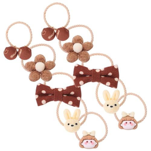 HONMEET 5paare Haargummis Für Mädchen Mit Blumen-bowknoten Sanft Zu Dünnem Haar Modische Haaraccessoires Für Jeden Anlass Für Kleine Prinzessinnen von HONMEET