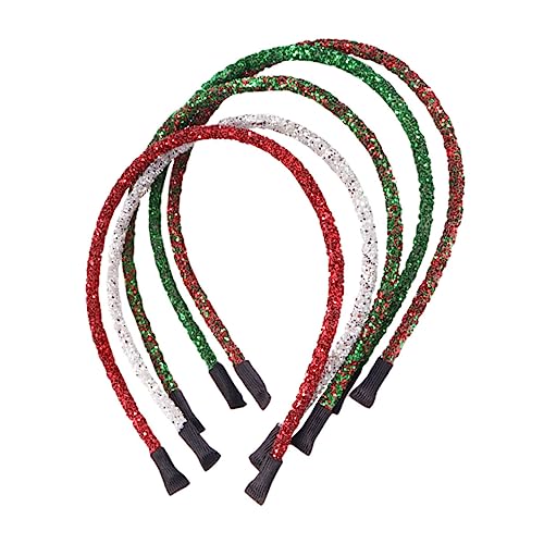 HONMEET 5pcs Weihnachten Haar Glitter Stirnband Frauen Haar Zubehör Weihnachten Headwear Requisiten von HONMEET