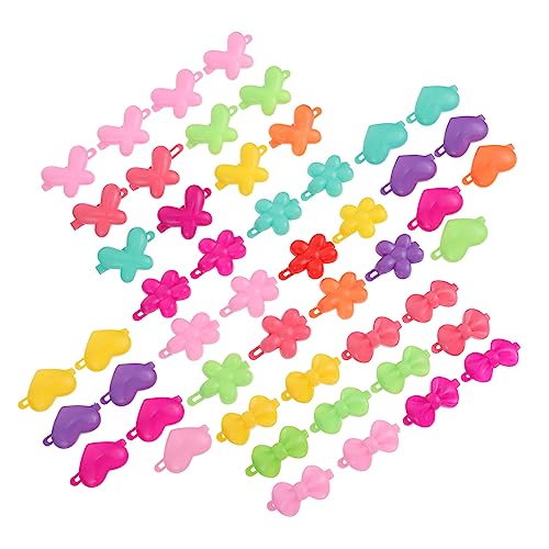 HONMEET 50 Stück Cartoon Haarnadeln Bunte Haarspangen Für Kinder Selbstscharnierende Kopfschmuck Clips Herz Blüten Schleifen Für Selbstgemacht Projekte Feste von HONMEET