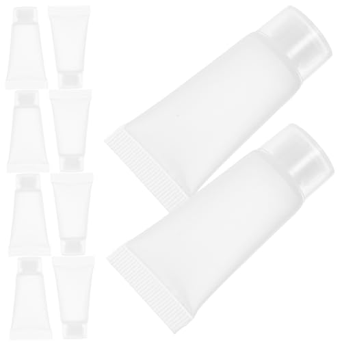 HONMEET 50 Stück Reisegröße Creme Quetschflaschen Nachfüllbare Leere Squeeze Tuben mit Schraubverschluss Auslaufsichere Soft Tubes für Handcreme Lotion Zahnpasta und Kosmetik zum Reisen von HONMEET