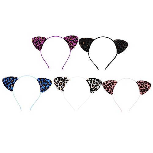 HONMEET Leopard Stirnband Katze Ohren Haar Zubehör Mode Party Stirnband Maskerade von HONMEET