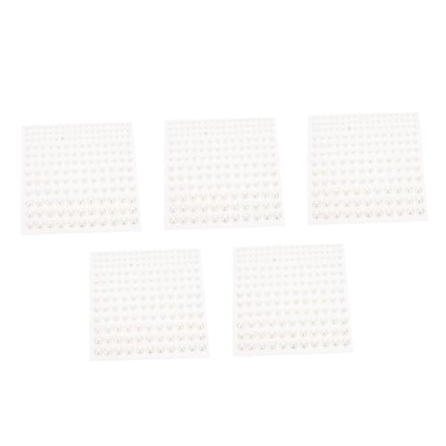 HONMEET 5stücke Perlenaufkleber Fürs Gesicht Selbstklebende Perlenaufkleber Mit Flacher Rückseite Dekorative Aufkleber Für Diy-dekorationen Und Basteln von HONMEET