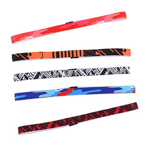 HONMEET 5stücke Anti-rutsch Sport Stirnbänder Für Damen Elastische Fitness Haargummis Für Workout Yoga Und Laufen Atmungsaktive Und Schweißabsorbierende Haarbänder Verschiedenen von HONMEET