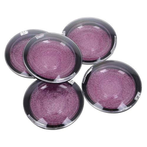 HONMEET 5stücke Runde Lash Verpackungsbox Mit Klarsichtdeckel Tragbare Aufbewahrung Für Falsche Wimpern Kompakte Aufbewahrungslösung Für Und Mädchen Für Und Make-up Unterwegs von HONMEET