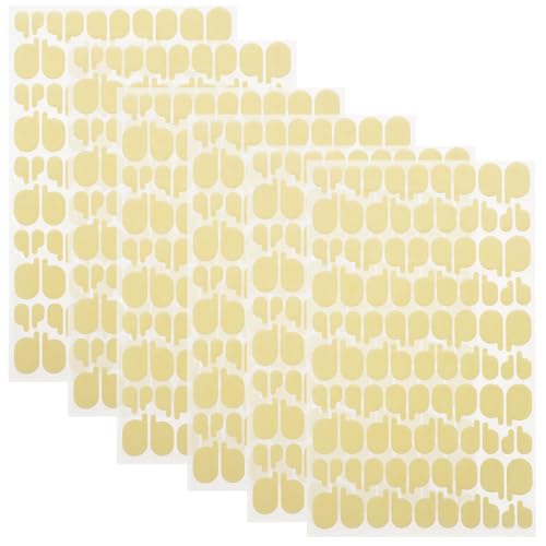 HONMEET 6 Blätter Nageldesign Werkzeuge Doppelseitige Klebepads für Nagelspitzen Maniküre Nail Art Stencils French Nail Extension Sticker zum Nageldesign und Nagelpräsentation von HONMEET