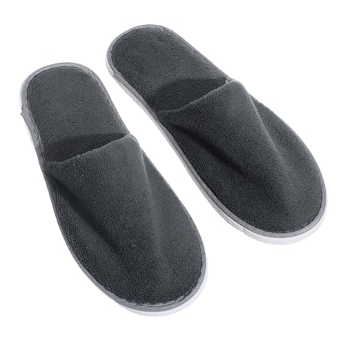 HONMEET 6 Paare Einweg Fleece Hausschuhe Hotel Gäste Hausschuhe Rutschfest Leicht Sommer Slippers Komfortable Weiche Pantoffeln für Damen und Herren von HONMEET