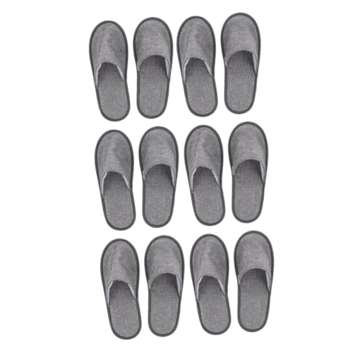 HONMEET 6 Paare Faltbare Hausschuhe Damen Herren Rutschfeste Leichte Gästehausschuhe Tragbare Platzsparende Reise Spa Slipper für Hotel Familie Outdoor Faltbar und Komfortabel von HONMEET