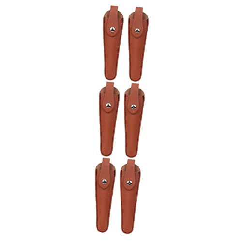 HONMEET 6 Stk Friseurscheren-set Scherenabdeckungen Scherenholster Scherentasche Scherenhalter Holsterhalter Für Friseurscheren Scherenabdeckungsschutz Haustier Friseur Organizer Pu Brown von HONMEET