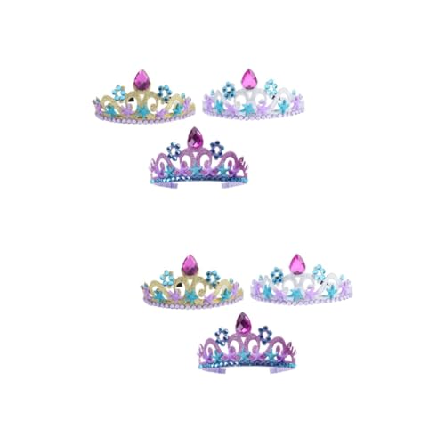 HONMEET 6 Stk Meerjungfrau Stirnband Tiara Haarkamm Haarschmuck Für Die Brautjungfer Meerjungfrau Partyhüte Meerjungfrauenkostüm Für Mädchen Krone Für Mädchen Meerjungfrau Haar Kind Vlies von HONMEET