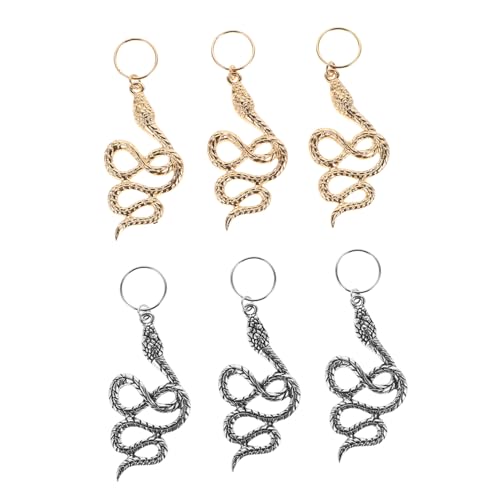 HONMEET 6stücke Teiliges Dreadlock Schmuck Mit Schlangenhaarschmuck Für Zöpfe Ethnische Haaraccessoires Für Für Halloween Und Festliche Anlässe von HONMEET