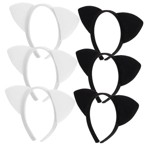 HONMEET 6stücke Teiliges Katzenohren Haarreif Weiches Und Bequemes Stirnband Für Partys Cosplay Und Festivals Niedliches Design Material Für Damen Und Mädchen von HONMEET