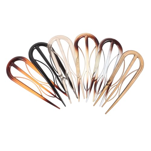 HONMEET 6 Stück Teiliges U förmiges Französische Haarnadeln mit Elegantem Zweigdesign für Frauen und Mädchen Dicke Haarnadeln für Klassische Hochsteckfrisuren Vielseitiges von HONMEET