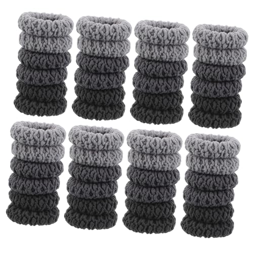 HONMEET 60 Stück Elastische Dicke Gestrickte Haargummis für Mädchen und Frauen Robuste Dehnbare Haargummis aus Weichem Material Vielseitig für Pferdeschwanz, Haarflecht und Dutt Geeignet von HONMEET