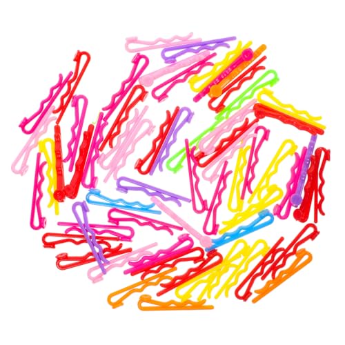 HONMEET 60 Stück Teiliges DIY Haarnadel aus Buntem Kunststoff Vielseitige Haarschmuck Basis für Mädchen Einfache Gestaltung Langlebig und Geeignet für Haartypen Bastelzubehör von HONMEET