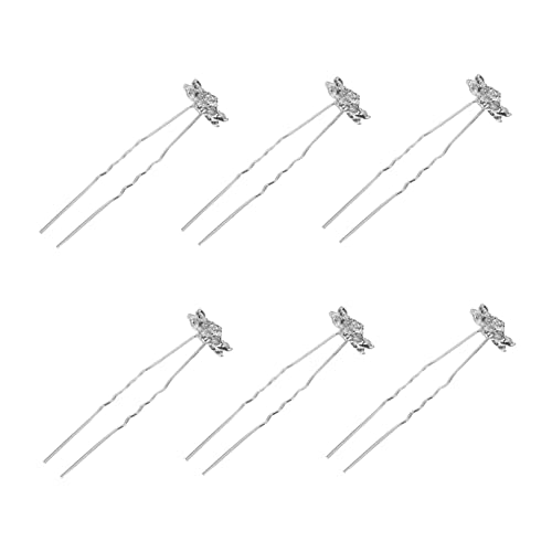 HONMEET 6stücke Schneeflocken Haarschmuck Strass Schmuck Hochzeitshaarnadel Damen Stirnband Für Braut Kopfbedeckung Handarbeit von HONMEET