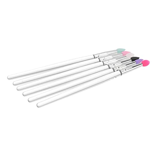 HONMEET 6stücke Silikon Lidschattenpinsel Mit Pailletten Make-up Pinsel Für Lidschatten Inklusive Smudger Und Applikator Für Professionelles Schminken Und Reisen von HONMEET